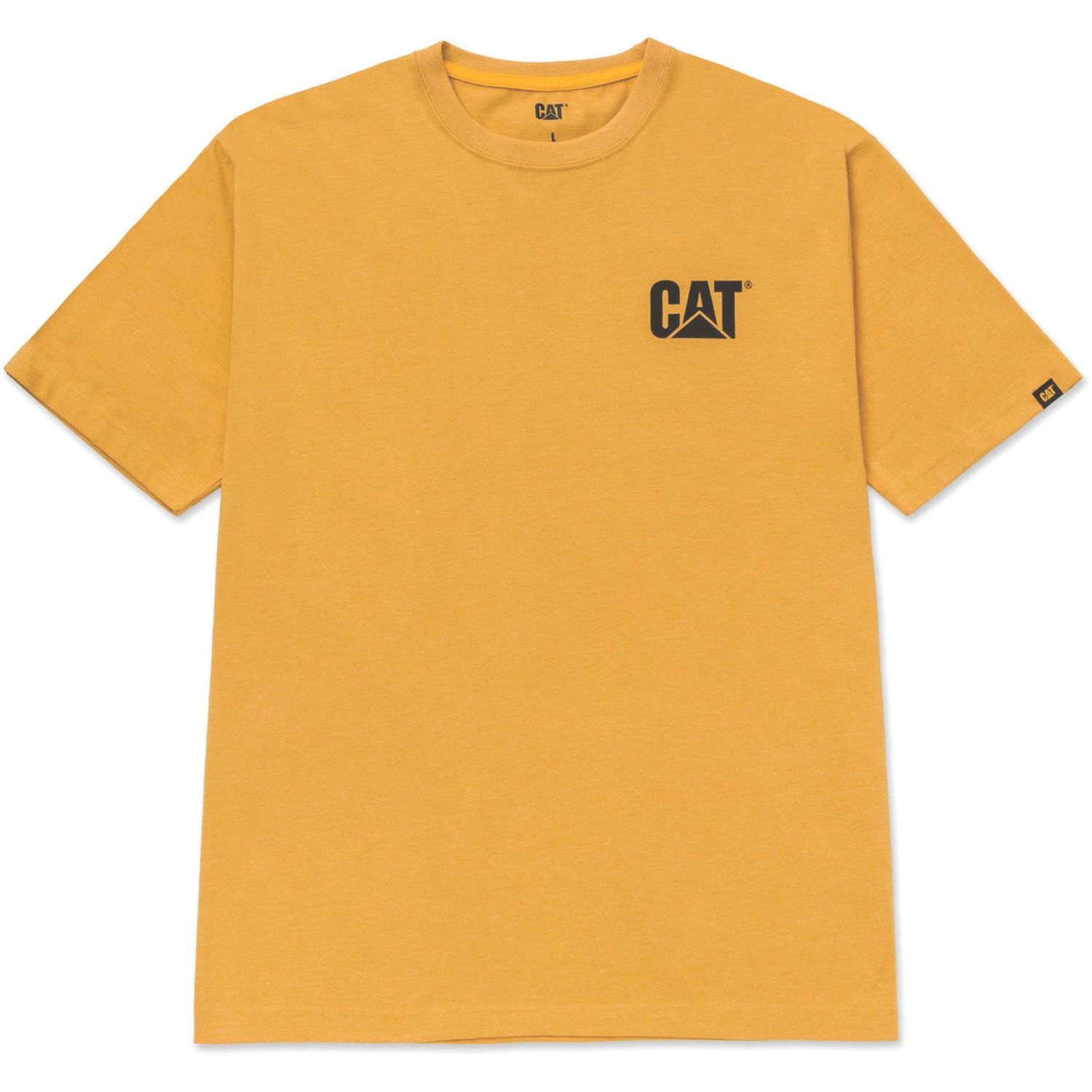 CAT Trademark Short Sleeve Tee Shirt Yellow 2X Large 47" Chest (843XT)
