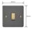 Varilight  10A 1-Gang Intermediate-Way Light Switch  Graphite Grey with Colour-Matched Inserts