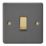 Varilight  10A 1-Gang Intermediate-Way Light Switch  Graphite Grey with Colour-Matched Inserts