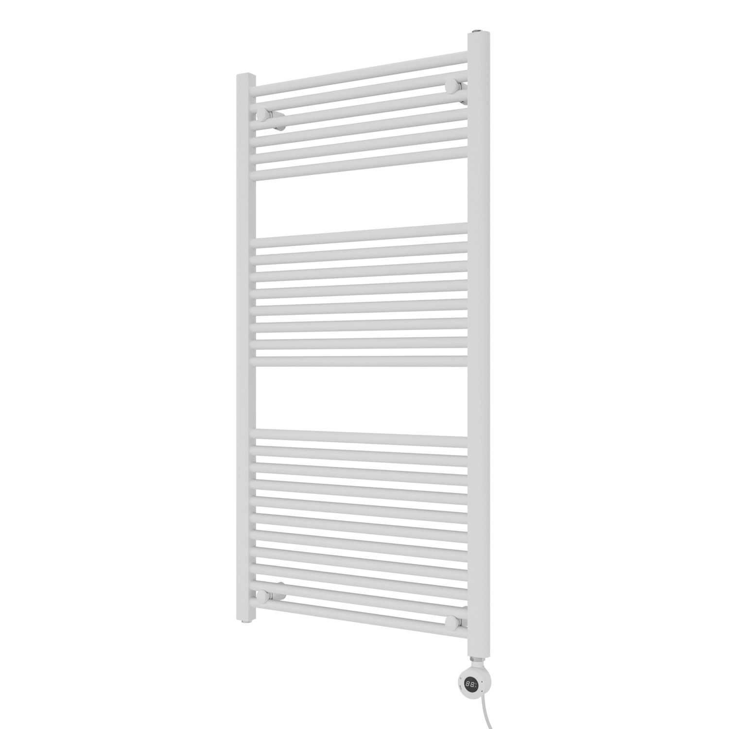 Azur 1200mm x 600mm 2048BTU White Flat Electric Towel Radiator (844AC)