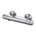 Refurb Swirl GAIL Exposed Single Outlet Thermostatic Silver Shower Mixer Valve