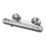 Refurb Swirl GAIL Exposed Single Outlet Thermostatic Silver Shower Mixer Valve