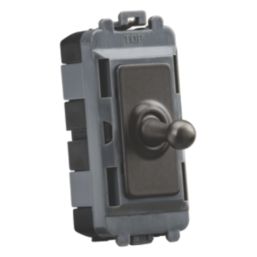 Knightsbridge  20AX Grid Intermediate Toggle Switch Smoked Bronze