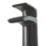 Highlife Bathrooms Coll Matt Black 123mm Cloakroom Lever Mono Basin Mixer Tap  With Clicker Waste