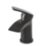 Highlife Bathrooms Coll Matt Black 123mm Cloakroom Lever Mono Basin Mixer Tap  With Clicker Waste
