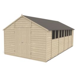 Forest  10' x 19' 6" (Nominal) Apex Overlap Timber Shed