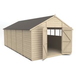 Forest  10' x 19' 6" (Nominal) Apex Overlap Timber Shed