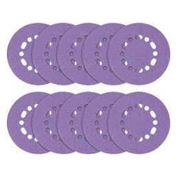 Trend  AB/150/60Z 60 Grit 12-Hole Punched Multi-Material Sanding Discs 150mm 10 Pack