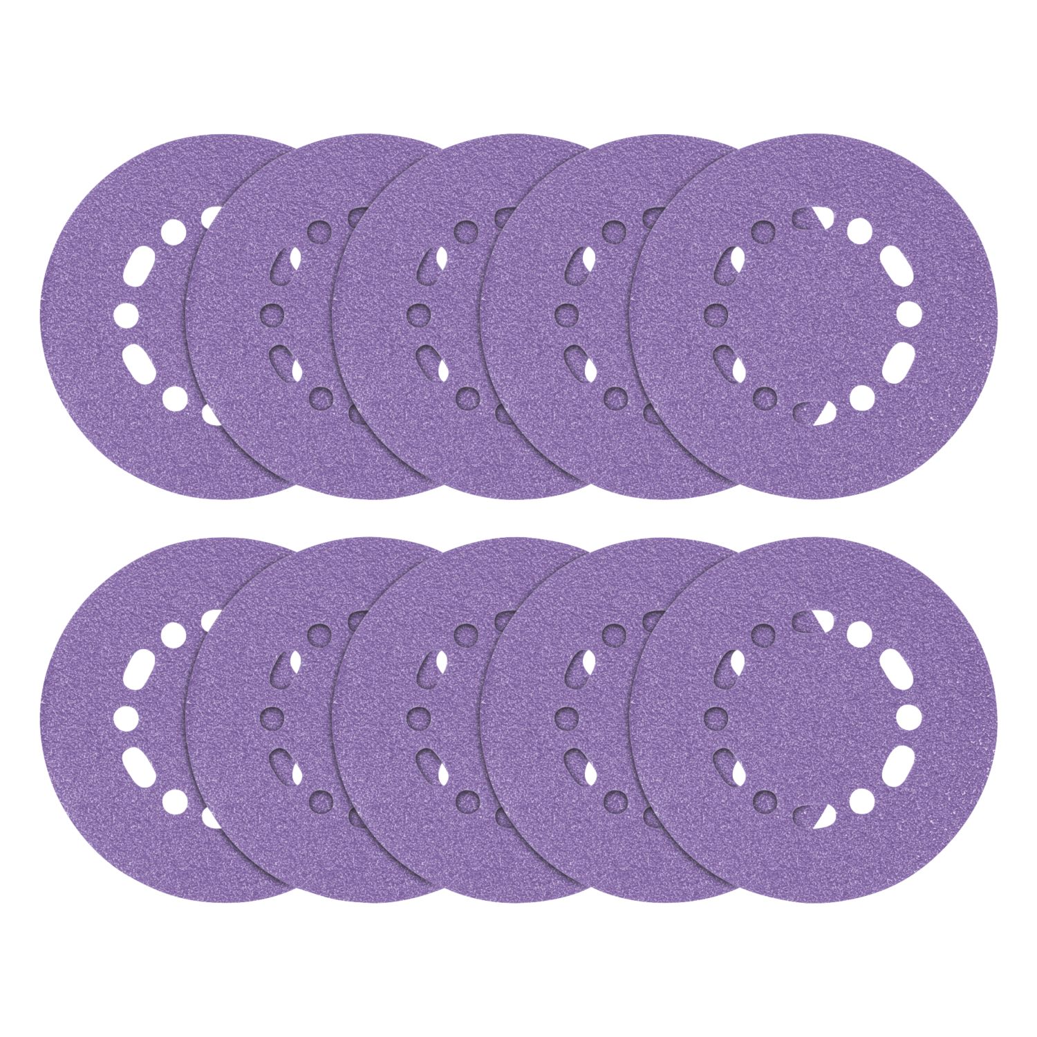 Trend AB/150/60Z 60 Grit 12-Hole Punched Multi-Material Sanding Discs 150mm 10 Pack (844PV)