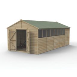 Forest Beckwood 10' x 19' 6" (Nominal) Apex Shiplap Timber Shed with Assembly