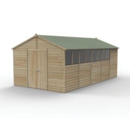 Forest Beckwood 10' x 19' 6" (Nominal) Apex Shiplap Timber Shed with Assembly