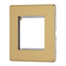 Contactum Lyric 2-Module Modular Faceplate Brushed Brass