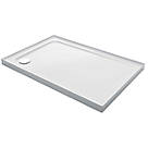 Mira Flight Low Corner Waste Rectangular Shower Tray with Upstands White 1000 x 800 x 40mm