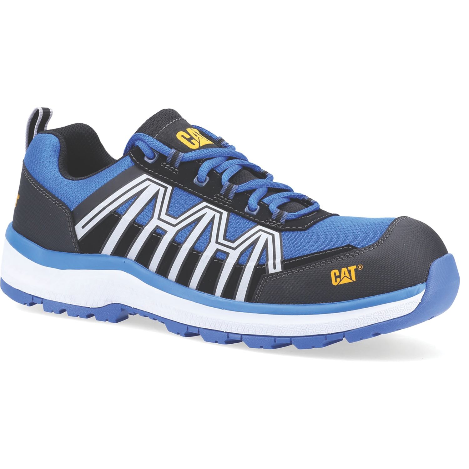 CAT Charge Size 7 Black/Blue Water-Resistant Safety Trainers (844TV)