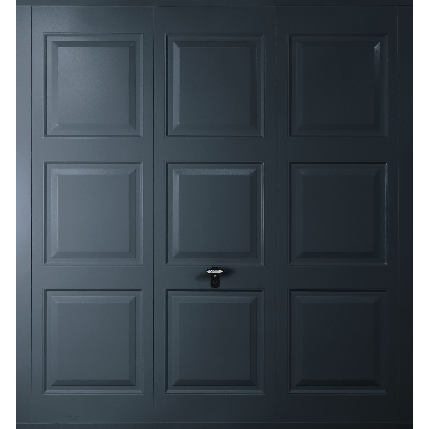 Gliderol Georgian 7' x 7' Non-Insulated Framed Steel Up & Over Garage Door Anthracite Grey (844VP)