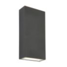 Saxby Morti Outdoor LED Twin Wall Light Anthracite Grey 10.5W 940lm