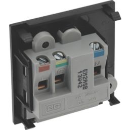 British General EM2ASB 2A Unswitched Modular Round Pin Socket Black