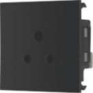 British General EM2ASB 2A Unswitched Modular Round Pin Socket Black