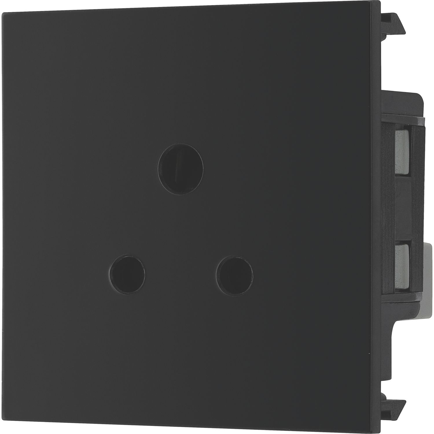 British General EM2ASB 2A Unswitched Modular Round Pin Socket Black (844XF)