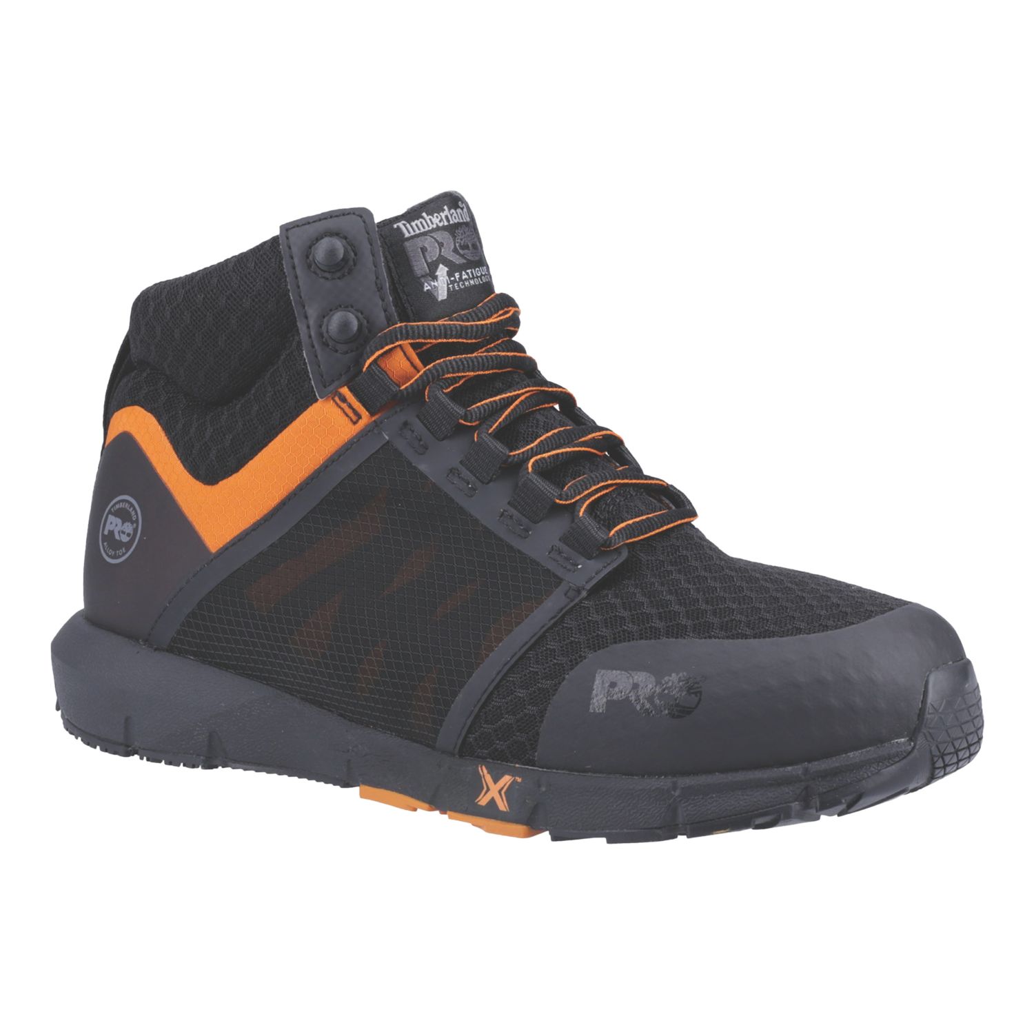 Timberland Pro Radius Size 9 Black/Orange Safety Boots (844XP)