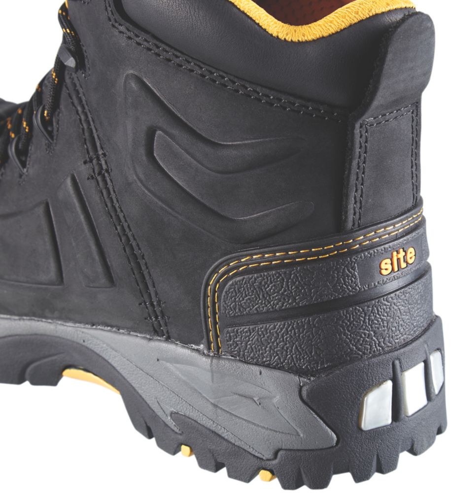 Site Fortress Size 9 Black Waterproof Steel Toe Cap Safety Boots