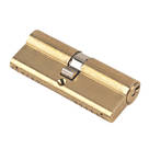 Yale Fire Rated 6-Pin Euro Cylinder Lock BS 40-40 (80mm) Polished Brass