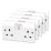 MK Logic Plus 13A 2-Gang DP Switched Plug Sockets White   5 Pack
