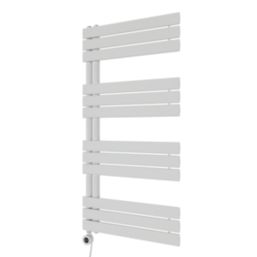 Azur 1200mm x 600mm 2048BTU White Flat Electric Towel Radiator