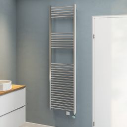 Flomasta 1800mm x 500mm 1706BTU Chrome Flat Electric Towel Radiator