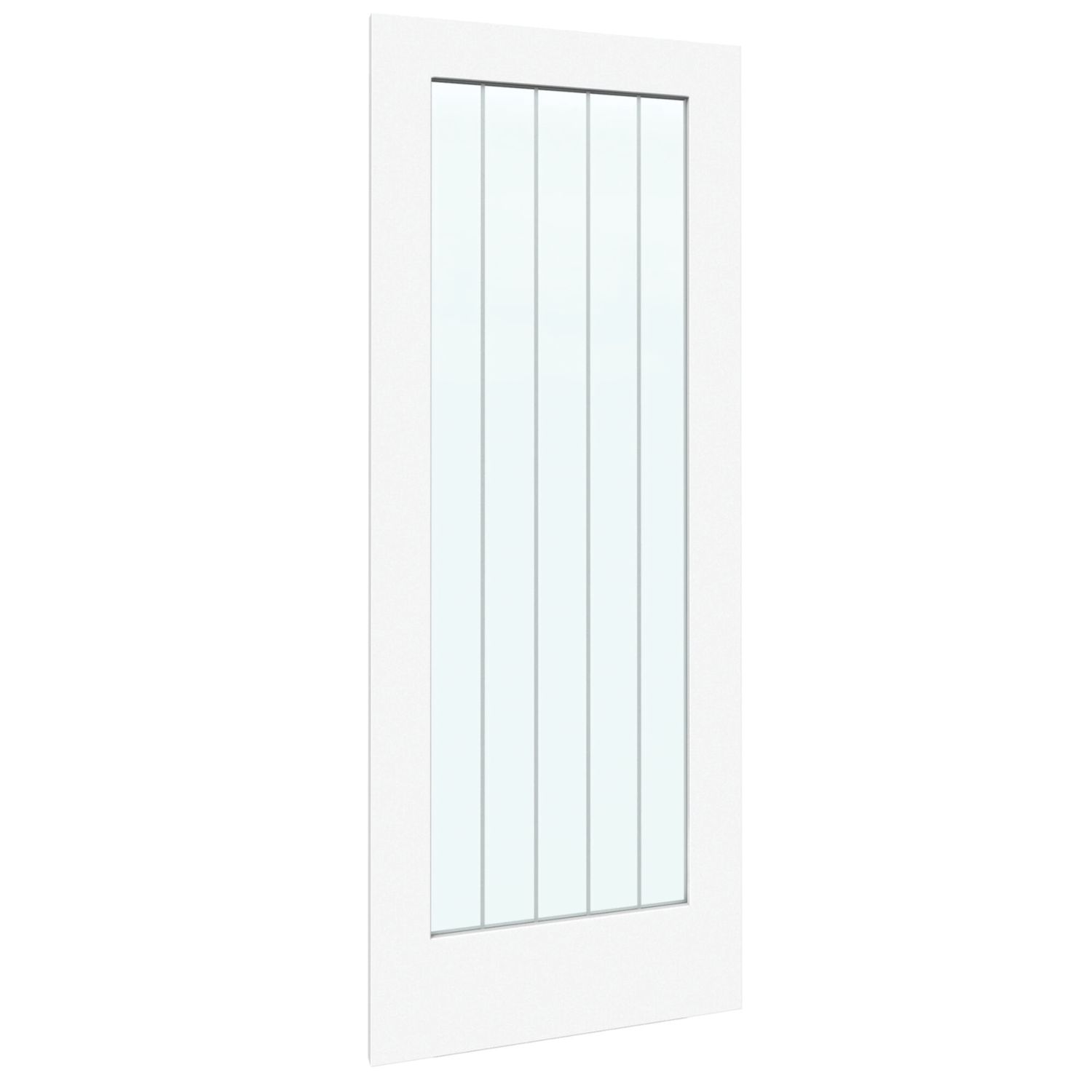 Green & Taylor P10 1-Clear Light Satin Painted White Wooden Cottage Internal Door 1981mm x 762mm (845CT)