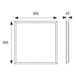 4lite  Square 600mm x 600mm LED Multi Wattage Panel White 12W - 18W 2100 - 3100lm
