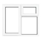 Crystal  Left-Hand & Top Opening Clear Triple-Glazed Casement White uPVC Window 1190mm x 1040mm