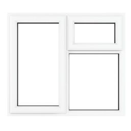 Crystal  Left-Hand & Top Opening Clear Triple-Glazed Casement White uPVC Window 1190mm x 1040mm
