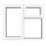 Crystal  Left-Hand & Top Opening Clear Triple-Glazed Casement White uPVC Window 1190mm x 1040mm