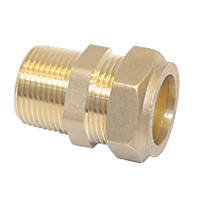 Flomasta SFU_0316 Brass Compression Adapting Male Coupler 15mm x ½"
