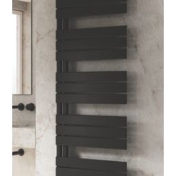 Reina 1124mm x 550mm 1834BTU Black Flat Designer Towel Radiator