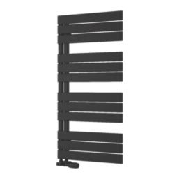 Reina 1124mm x 550mm 1834BTU Black Flat Designer Towel Radiator