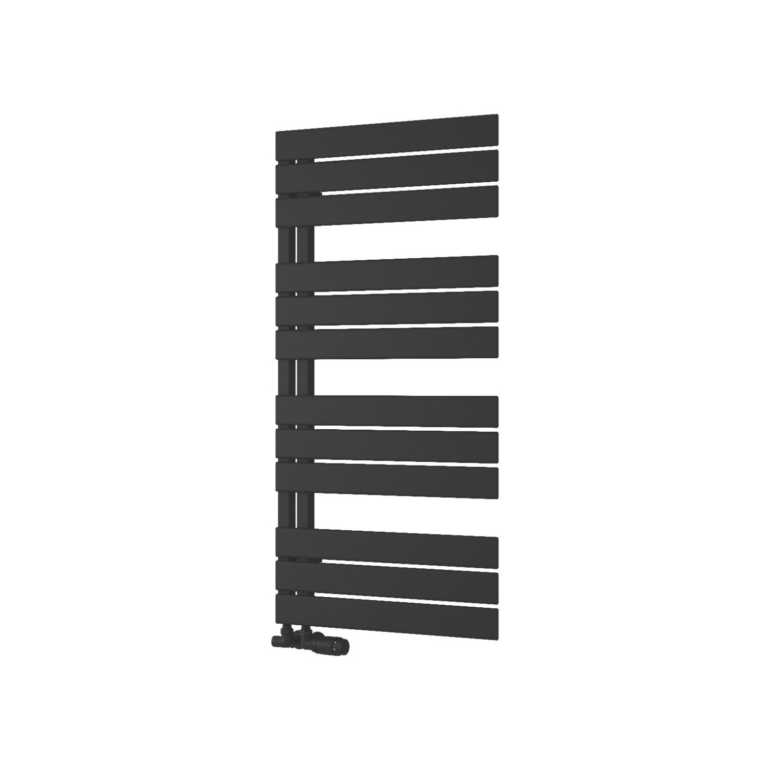 Reina 1124mm x 550mm 1834BTU Black Flat Designer Towel Radiator (845LH)