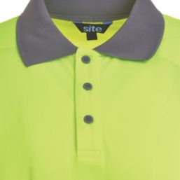 Site Hi-Vis Polo Shirt Yellow 2X Large 49 1/2
