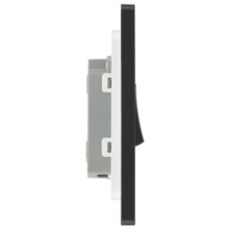 British General Evolve 20 A  16AX 1-Gang 2-Way Light Switch  Grey with Black Inserts
