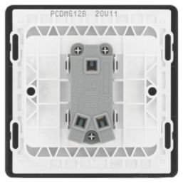 British General Evolve 20 A  16AX 1-Gang 2-Way Light Switch  Grey with Black Inserts