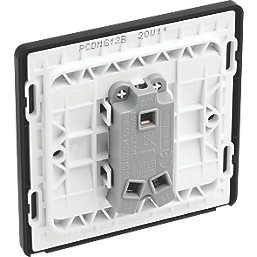 British General Evolve 20 A  16AX 1-Gang 2-Way Light Switch  Grey with Black Inserts