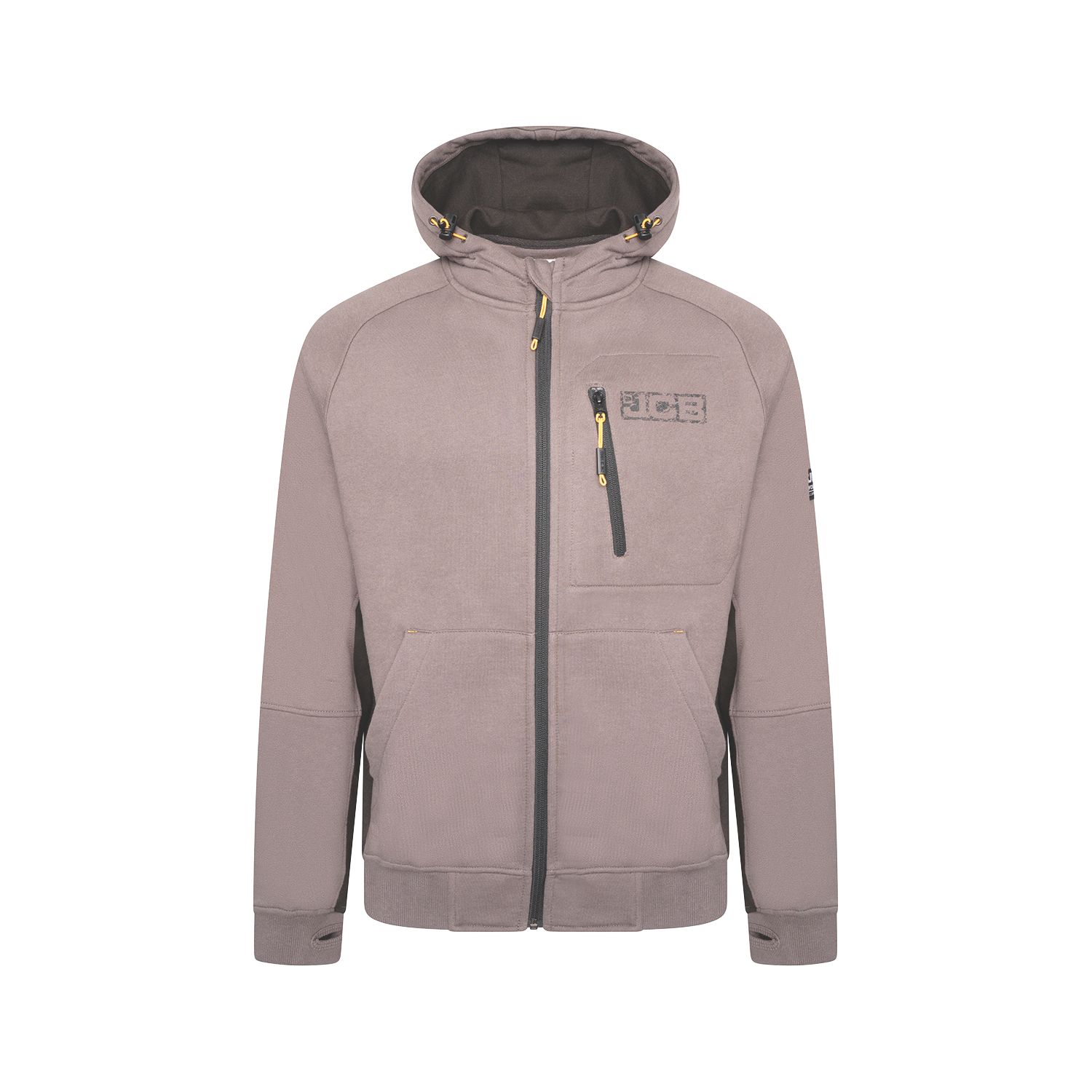 JCB Trade Zip Thru Hoodie Grey X Large 46-48" Chest (845RX)