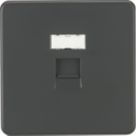 Knightsbridge  1-Gang RJ45 Ethernet Socket Anthracite