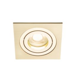 Inlight Pasto Adjustable Square Downlights Brass 6 Pack