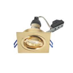 Inlight Pasto Adjustable Square Downlights Brass 6 Pack