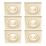 Inlight Pasto Adjustable Square Downlights Brass 6 Pack