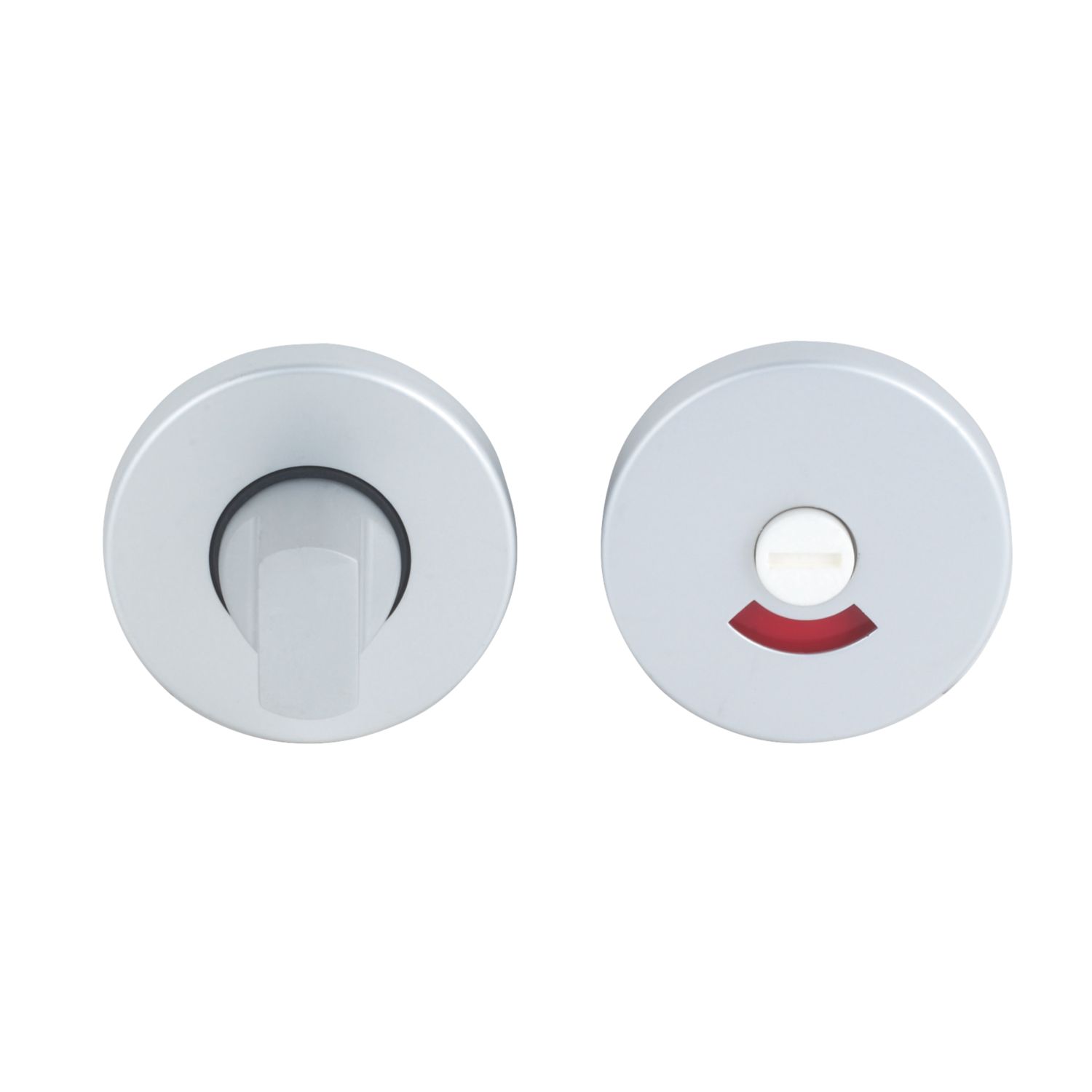 Smith & Locke Fire Rated Standard WC Thumbturn Set Satin Aluminium 53mm (8462J)