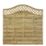 Forest Prague  Lattice Curved Top Fence Panels Natural Timber 6' x 6' Pack of 10