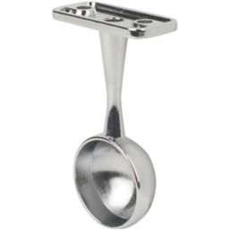 Smith & Locke Round End Brackets Polished Chrome 25mm 2 Pack